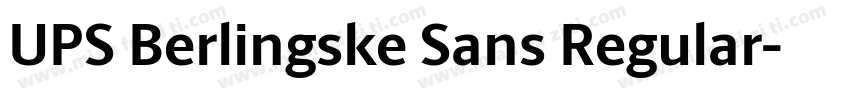 UPS Berlingske Sans Regular字体转换